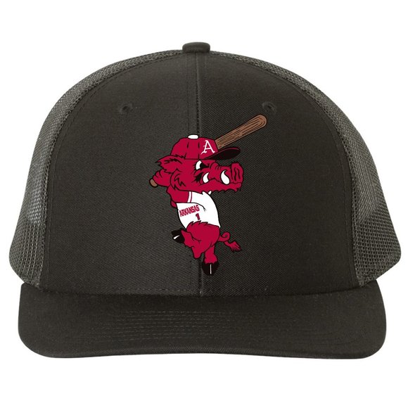 Ribby at Bat 3D YP Snapback Trucker Hat- Black - Picture 1 of 3